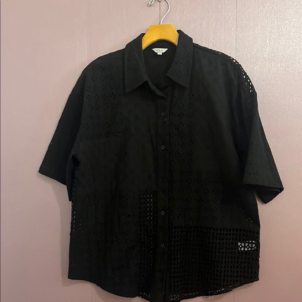 Rails Black Button Down Shirt